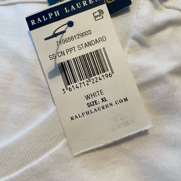 NWT Ralph Lauren — White T-shirt with Logo XL - Picture 4 of 6